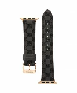 STEVEMADDEN ACCESSORIES Apple Watch® BLOCK LOGO WATCH BAND GREY 42-44MM