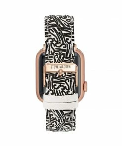 STEVEMADDEN Apple Watch® LOGO WATCH BAND BLACK/WHITE 38-40MM ACCESSORIES