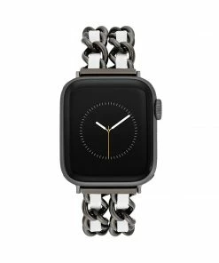 STEVEMADDEN ACCESSORIES Apple Watch® LINKED WATCH BAND WHITE 38-40MM