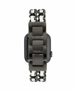 STEVEMADDEN ACCESSORIES Apple Watch® LINKED WATCH BAND WHITE 38-40MM