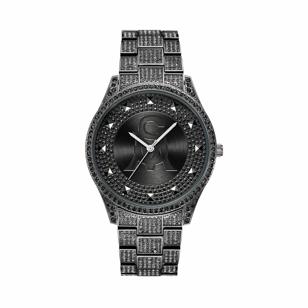 STEVEMADDEN CRYSTAL STATEMENT WATCH GUNMETAL