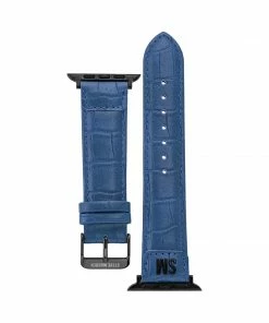 STEVEMADDEN ACCESSORIES Apple Watch® TEXTURED WATCH BAND BLUE 42-44MM