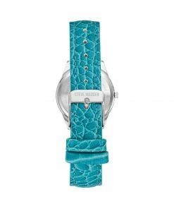 STEVEMADDEN ELEGANT EMBOSSED WATCH TURQUOISE