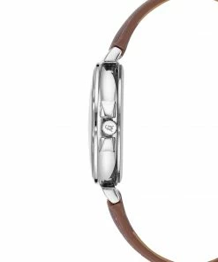 STEVEMADDEN ACCESSORIES STACKED LOGO WATCH BROWN