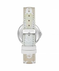 STEVEMADDEN STACKED LOGO WATCH BLUSH PINK