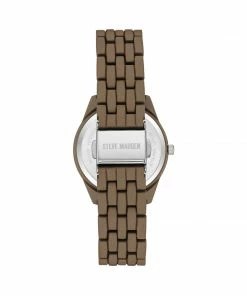 STEVEMADDEN ACCESSORIES POWDER COATED WATCH BROWN