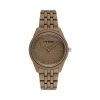 STEVEMADDEN ACCESSORIES POWDER COATED WATCH BROWN