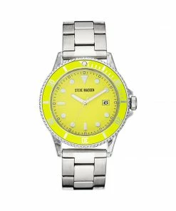 STEVEMADDEN CLEAR CASE STATEMENT WATCH YELLOW