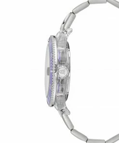 STEVEMADDEN CLEAR CASE STATEMENT WATCH PURPLE