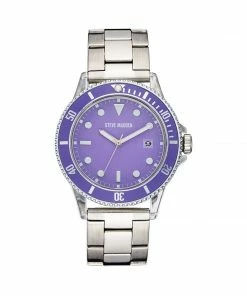 STEVEMADDEN CLEAR CASE STATEMENT WATCH PURPLE