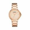 STEVEMADDEN CLEAN LINE LINK WATCH ROSE GOLD