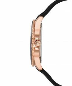 STEVEMADDEN RUBBERIZED ENAMEL CASE WATCH BLACK ACCESSORIES