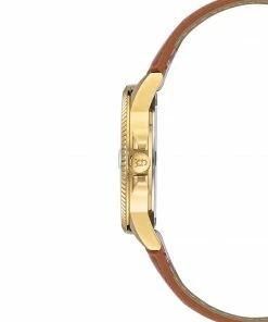 STEVEMADDEN CLASSIC EMBOSSED WATCH COGNAC