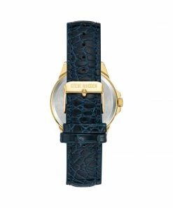 STEVEMADDEN ACCESSORIES CLASSIC EMBOSSED WATCH NAVY