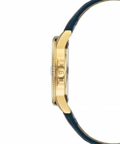 STEVEMADDEN ACCESSORIES CLASSIC EMBOSSED WATCH NAVY