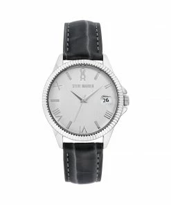 STEVEMADDEN CLASSIC EMBOSSED WATCH BLACK ACCESSORIES