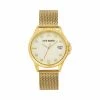 STEVEMADDEN METAL MESH BAND WATCH GOLD ACCESSORIES