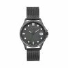 STEVEMADDEN METAL MESH BAND WATCH GUNMETAL