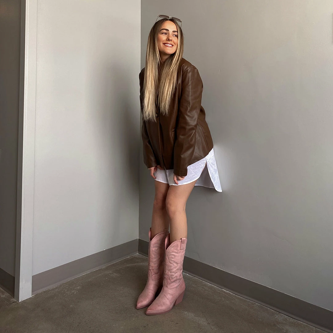 SteveMadden Shop All WEST PINK LEATHER