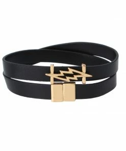 SteveMadden ACCESSORIES DOUBLE WRAP LIGHTNING BOLT BRACELET
