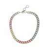 STEVEMADDEN NEW & NOW ENAMEL CHAIN COLLAR BRIGHT MULTI