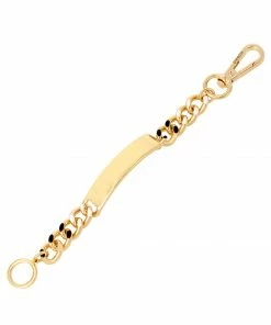 STEVEMADDEN ENAMEL ID BRACELET BLACK/WHITE