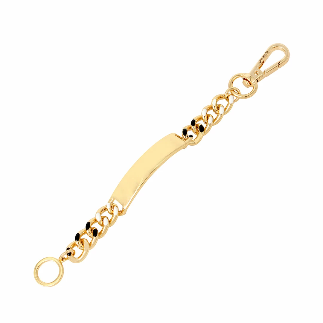 STEVEMADDEN ENAMEL ID BRACELET BLACK/WHITE