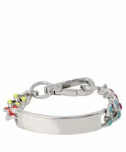 STEVEMADDEN NEW & NOW ENAMEL ID BRACELET BRIGHT MULTI