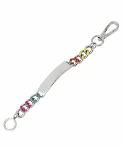 STEVEMADDEN NEW & NOW ENAMEL ID BRACELET BRIGHT MULTI