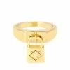 STEVEMADDEN LOCKED UP RING GOLD