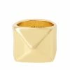 STEVEMADDEN PYRAMID SIGNET RING GOLD