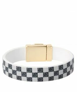 STEVEMADDEN NEW & NOW TURN LOCK CUFF GREY