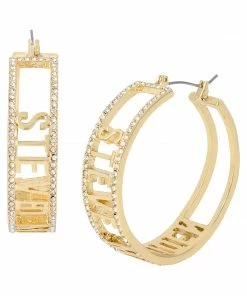 STEVEMADDEN MADDEN HOOPS CRYSTAL