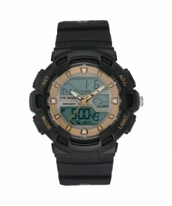 STEVEMADDEN OVERSIZED SPORT WATCH BLACK ACCESSORIES