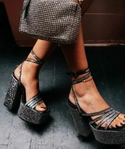 SteveMadden Rhinestones COCKTAILS BLACK