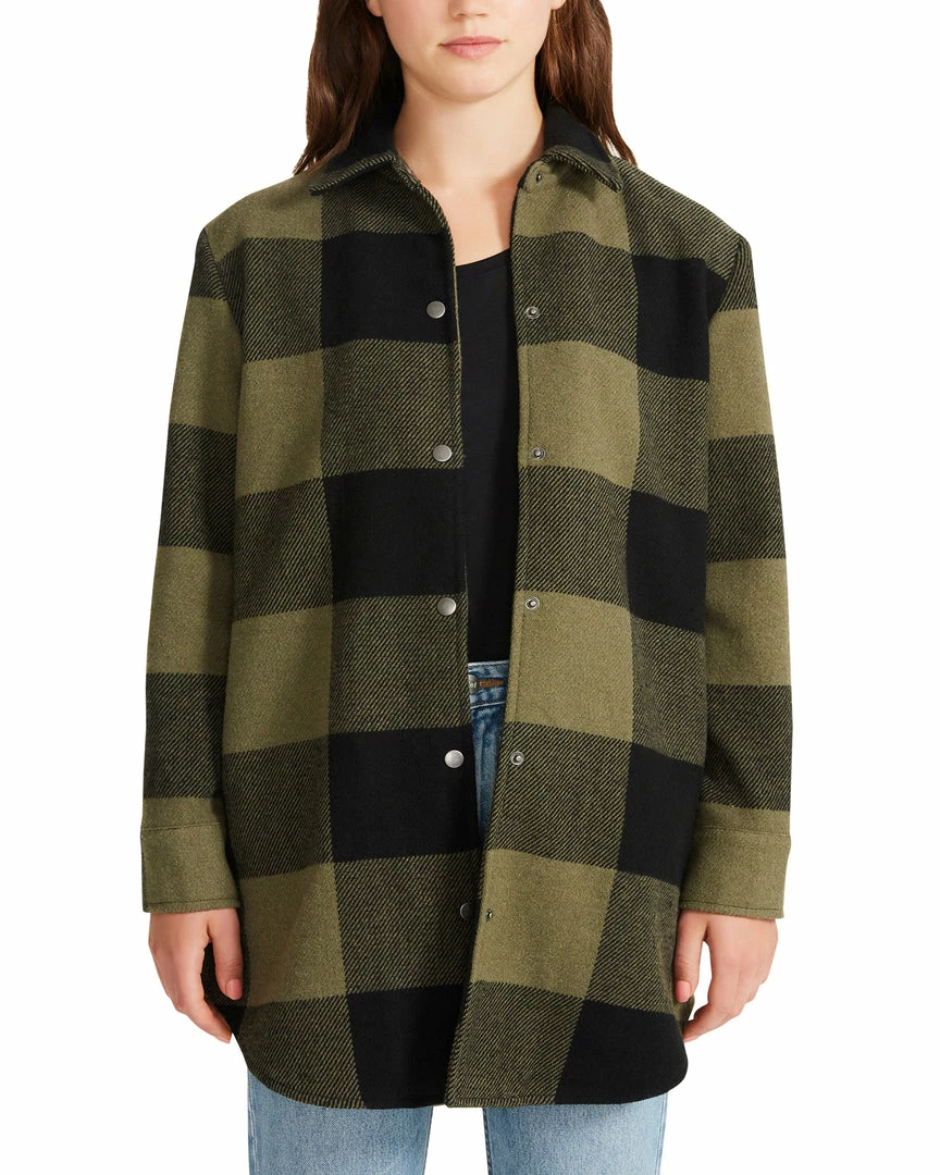 SteveMadden ELDRIDGE PLAID COAT SAGE