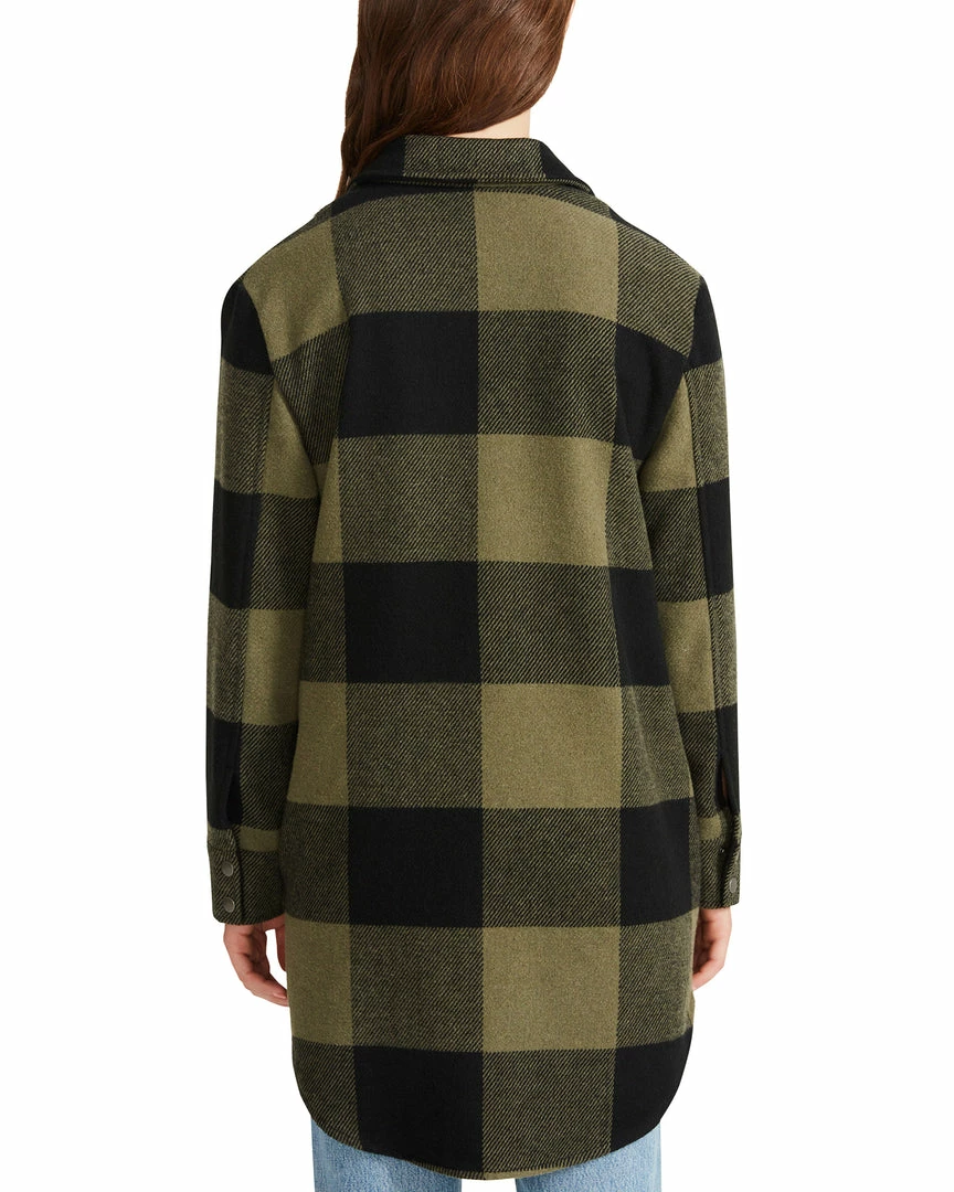 SteveMadden ELDRIDGE PLAID COAT SAGE
