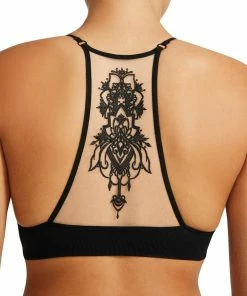 SteveMadden Shop All THE ELLA MESH BRALETTE BLACK