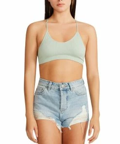 SteveMadden THE ELLA MESH BRALETTE SAGE
