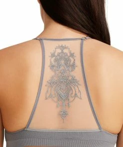 SteveMadden WOMEN'S CLOTHING THE ELLA MESH BRALETTE GREY