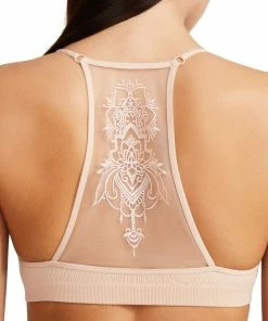 SteveMadden WOMEN'S CLOTHING THE ELLA MESH BRALETTE TAN