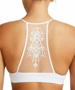 SteveMadden WOMEN'S CLOTHING THE ELLA MESH BRALETTE WHITE