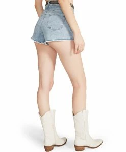 STEVEMADDEN STUDDED DENIM SHORTS