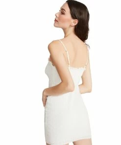 STEVEMADDEN EYELET MINI DRESS WHITE