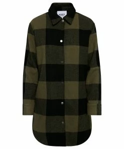 SteveMadden ELDRIDGE PLAID COAT SAGE