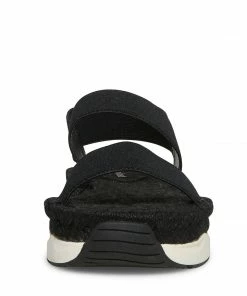 SteveMadden SIRRIUS BLACK FABRIC WOMEN’S SHOES