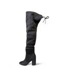Recurate RESALE NORRIS GREY SUEDE HEELED BOOTS - SM REBOOTED