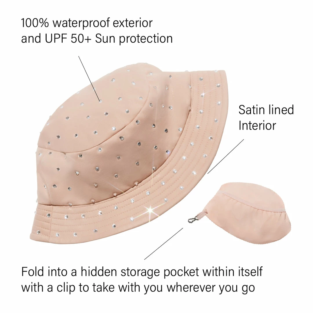 STEVEMADDEN NEW & NOW HAIRBRELLA X STEVE MADDEN BUCKET HAT BLUSH