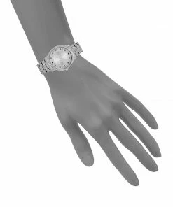 STEVEMADDEN ACCESSORIES CRYSTAL STATEMENT WATCH SILVER