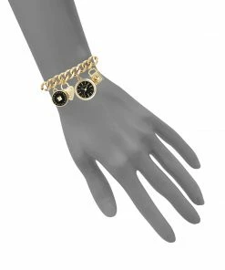 STEVEMADDEN CHARM BRACELET WATCH GOLD